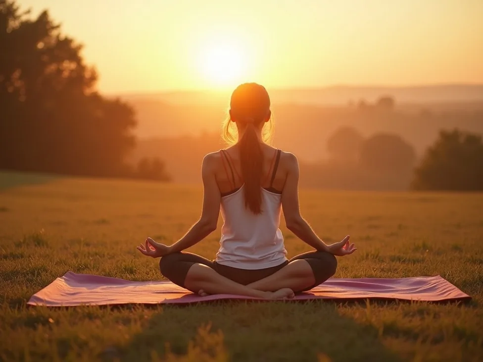 Morning wellness yoga session